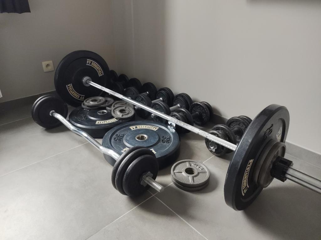 Halters, Sport en Fitness, Ophalen, Gebruikt, Halterset