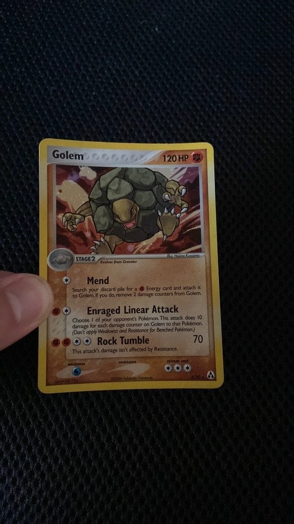 Golem Legend Maker Holo Rare 6/92 Pokémon de niveau 2 120 CV, Enlèvement ou Envoi, Utilisé