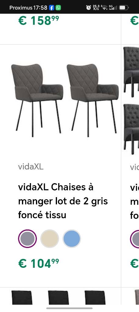 Lot de 17 chaises, Maison & Meubles, Gris, Enlèvement, Tissus, Cinq, Six Chaises ou plus