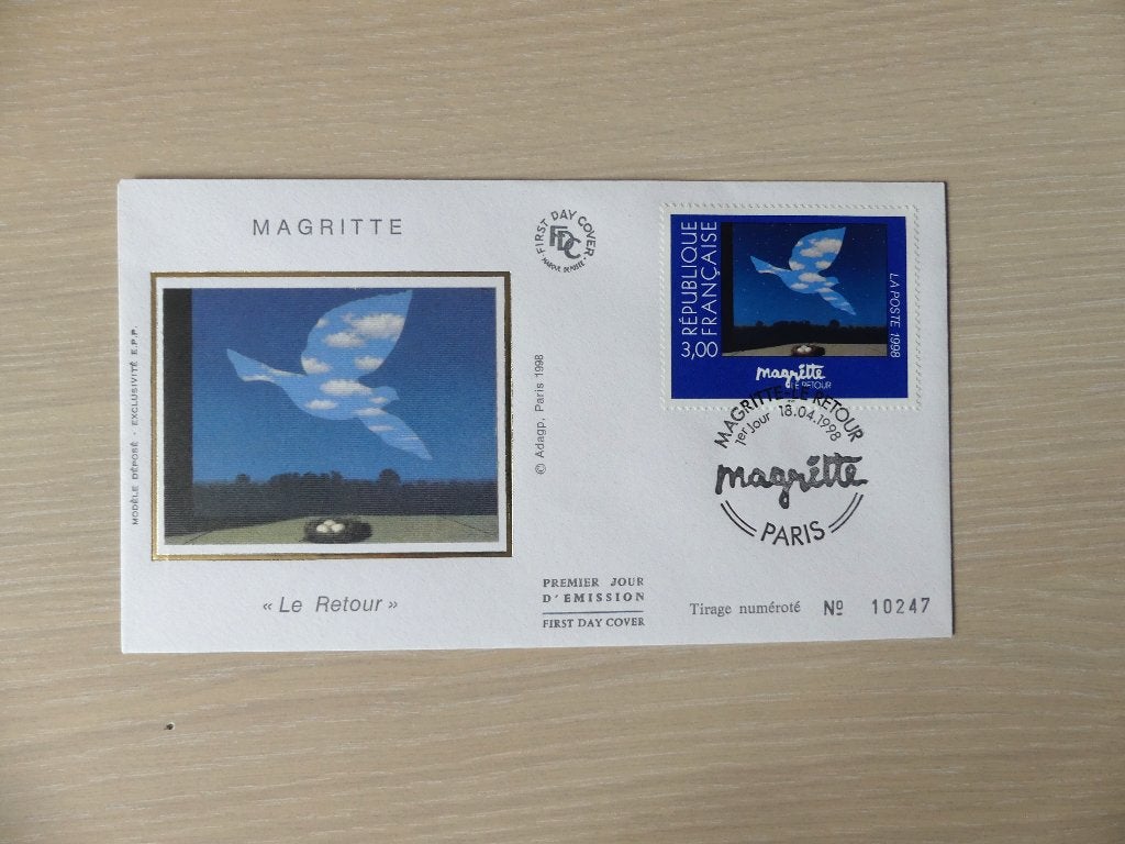 FDC France 1998 : René Magritte , Enlèvement ou Envoi