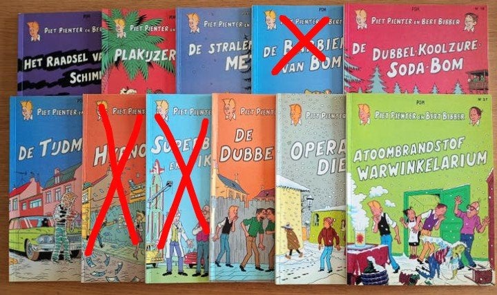 8 x Piet Pienter en Bert Bibber, Enlèvement ou Envoi