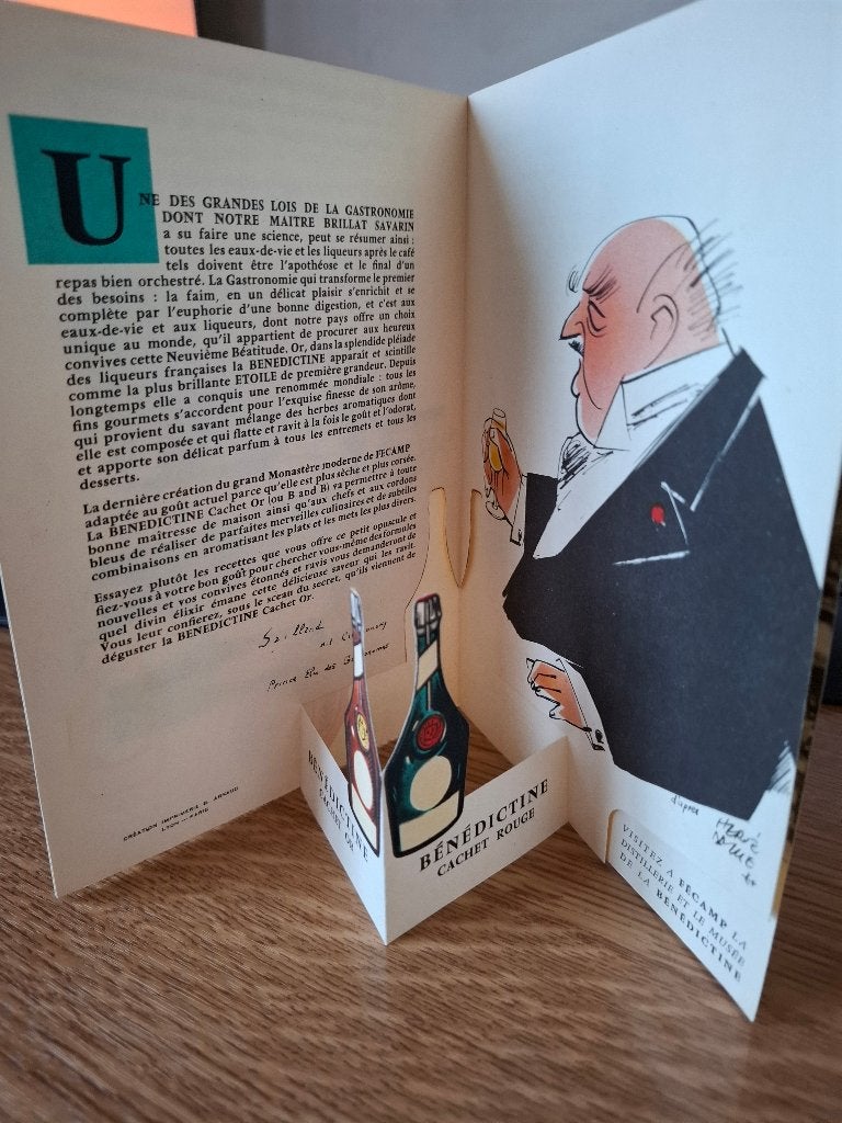 Vintage Benedictijnse pop-up ❖ René Lalique ❖ ~ 1930, Ophalen of Verzenden, Zo goed als nieuw, Overige typen