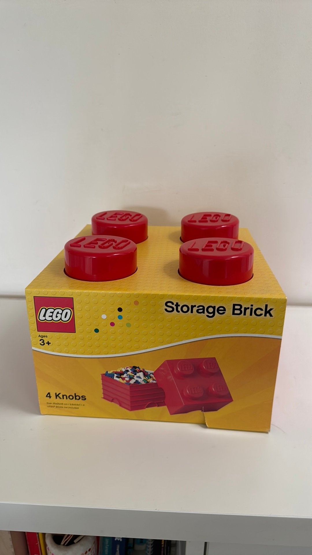 LEGO Storage brick - 4 knobs - rood - NIEUW, Ophalen, Lego, Overige typen, Nieuw