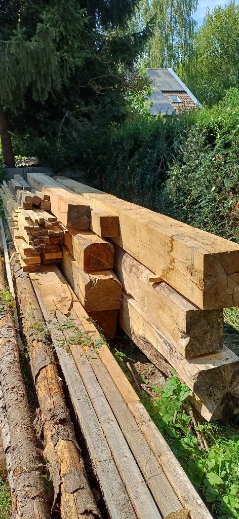 Poutres et planches en chêne, Neuf, 50 mm ou plus, Enlèvement ou Envoi, 300 cm ou plus