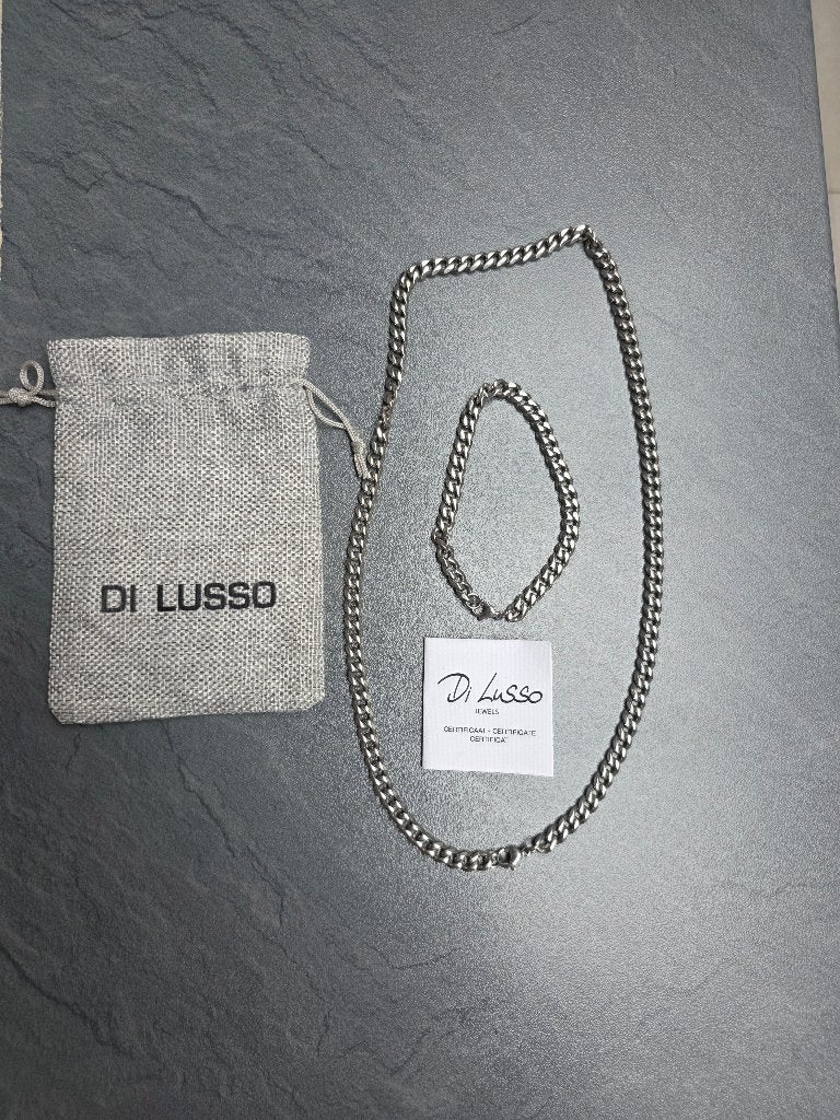 Collier + bracelet en argent Di Lusso avec certificat, Enlèvement ou Envoi, Comme neuf, Argent