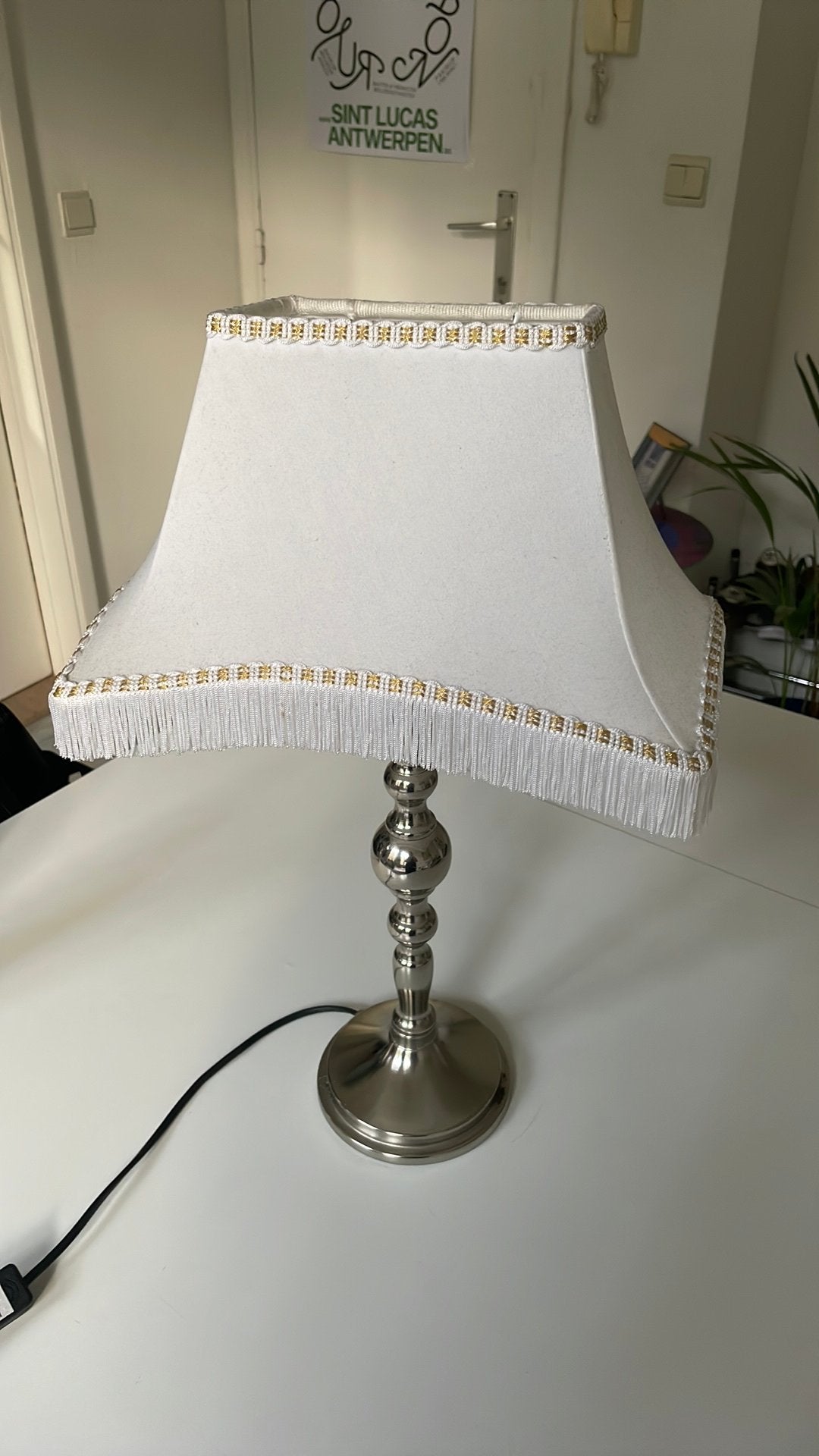 Lamp, Huis en Inrichting, Bureaulamp, Vintage, Inclusief lichtbron, Wit