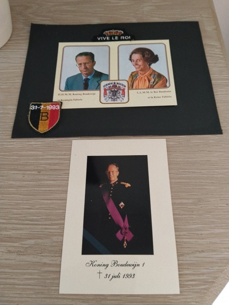 prenten van Koning Boudewijn 1993, Verzamelen, Ophalen of Verzenden, Zo goed als nieuw