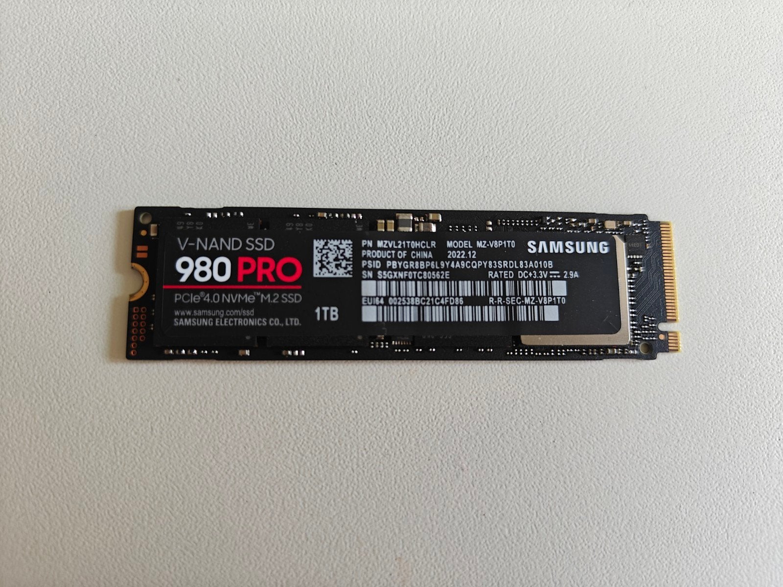 SSD NVMe Samsung 980Pro de 1 To, Enlèvement, SSD
