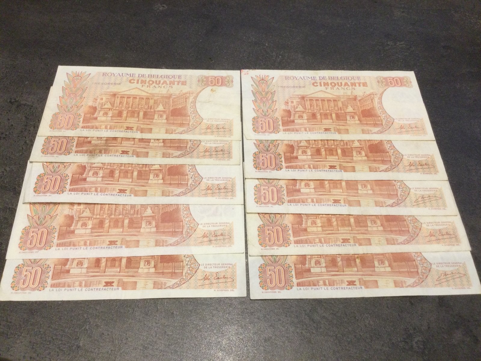 België lot 10 x 50 Frank 1966, Postzegels en Munten, Bankbiljetten | België, Ophalen of Verzenden