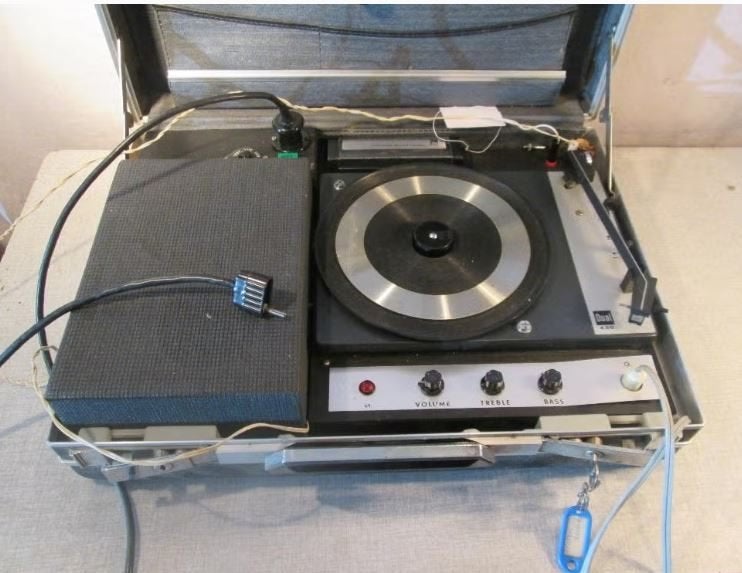 Tourne-disque rétro - Dual 420 - dans un étui de transport, Enlèvement ou Envoi, Utilisé, Tourne-disque, Dual