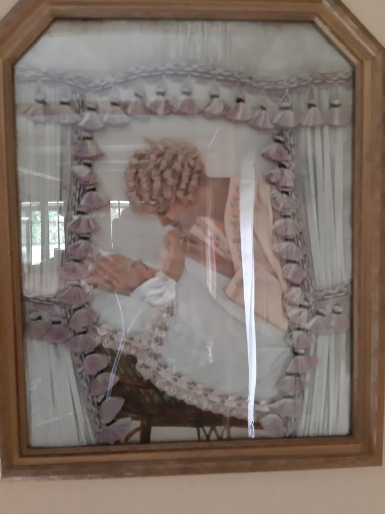 Vintage kunstwerk moeder en baby, Ophalen