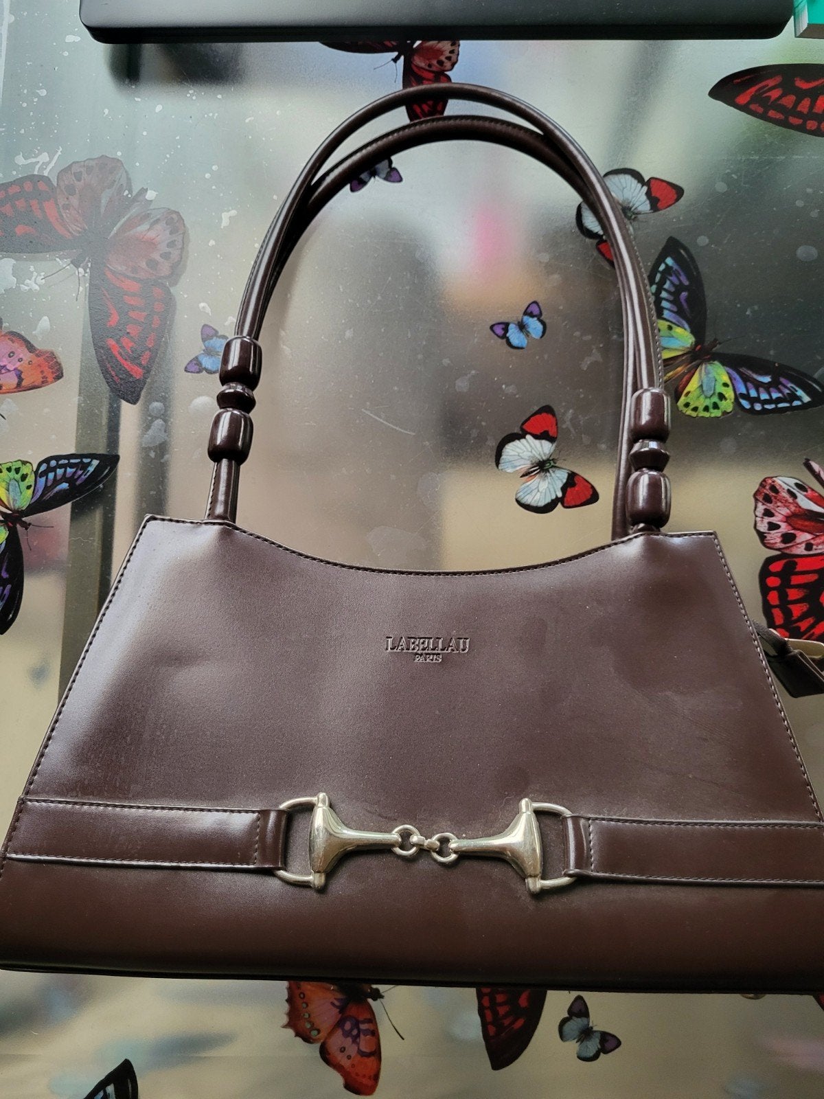 Leder handtas, Labellau Paris, Handtassen en Accessoires, Ophalen
