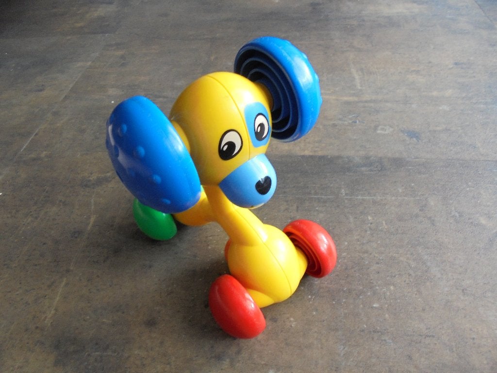Lego Primo Rattle Vehicle Dog 3-Faced (zie foto's), Kinderen en Baby's, Ophalen of Verzenden, Gebruikt, Lego Primo