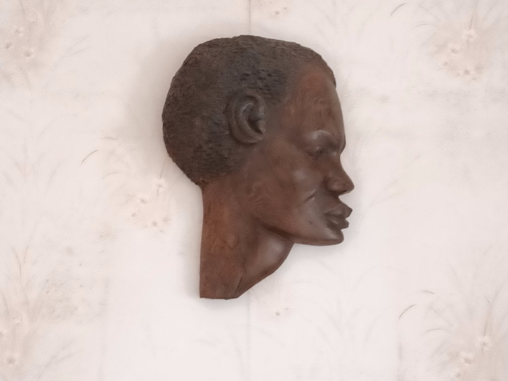 Afrikaanse Kunst - Groot, Bois, Brun, Fait main, Homme