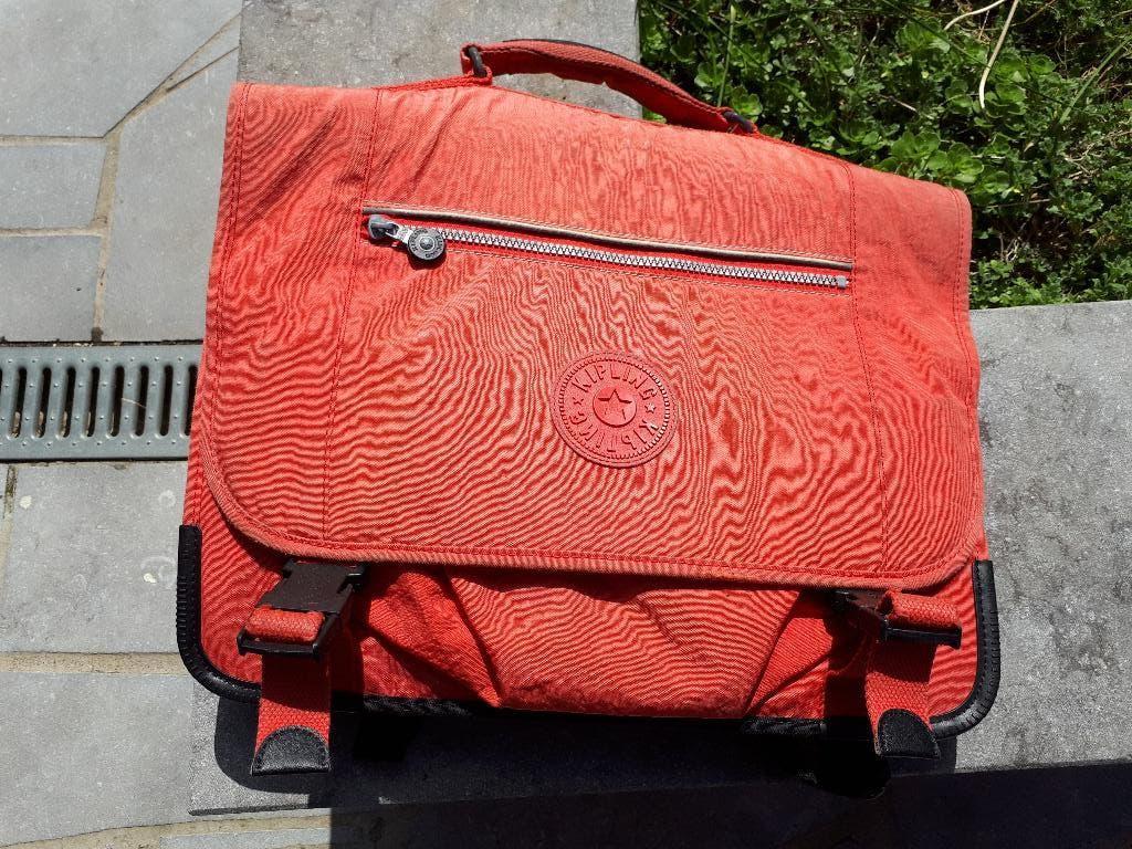 Kipling koraalroze oranje schooltas, Handtassen en Accessoires, Tassen | Schooltassen, Ophalen of Verzenden, Gebruikt, Oranje