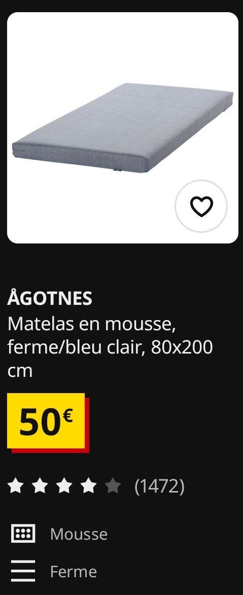 Matelas mousse 80 x 200 x 10cm a donner, Maison & Meubles, Chambre à coucher | Matelas & Sommiers, Matelas, 80 cm, 200 cm, Une personne