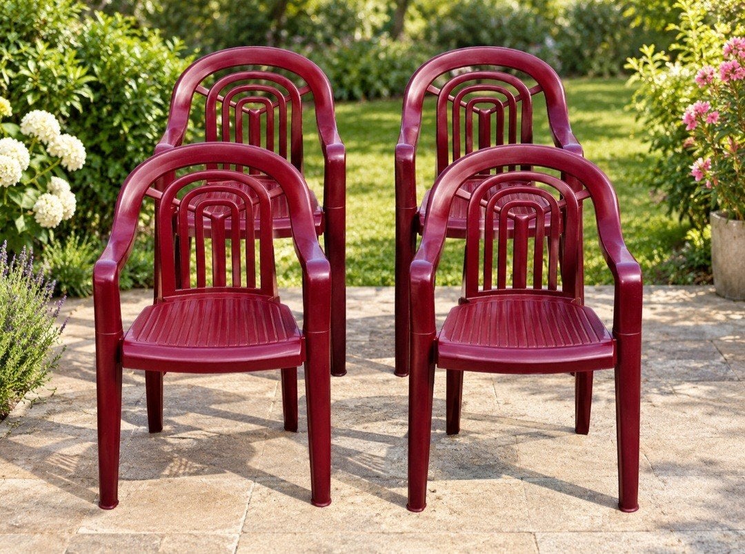LOT DE 4 CHAISES DE JARDIN HARTMAN, Jardin & Terrasse, Enlèvement, Neuf, Empilable