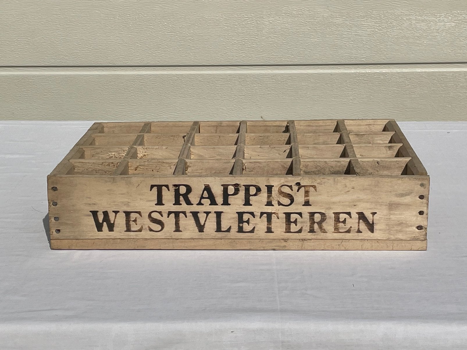 Corbeille à bière trappiste vide Westvleteren, Collections, Marques de bière, Enlèvement ou Envoi, Comme neuf