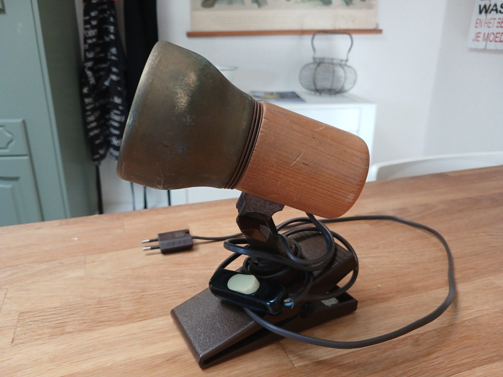 Vintage klemlamp jaren '60-'70, eiffelserie nr 834, Ophalen of Verzenden