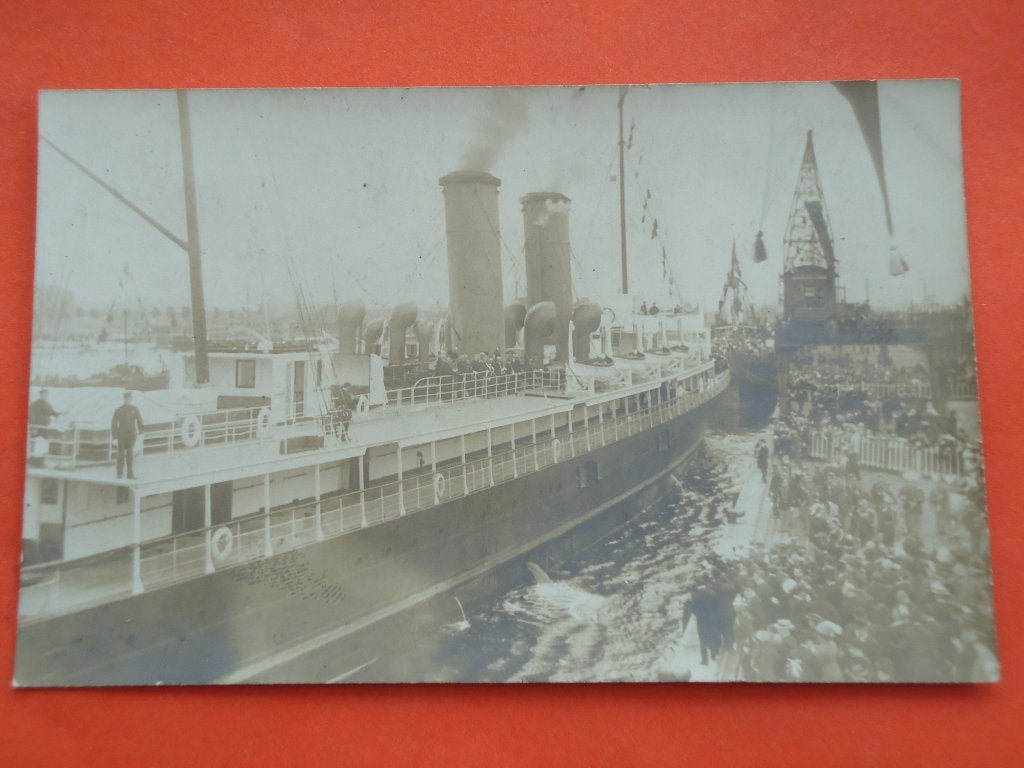 Rotterdam Fotokaart aanmeren van Passagier schip  de kade, Collections, Cartes postales | Pays-Bas, Enlèvement ou Envoi, Avant 1920