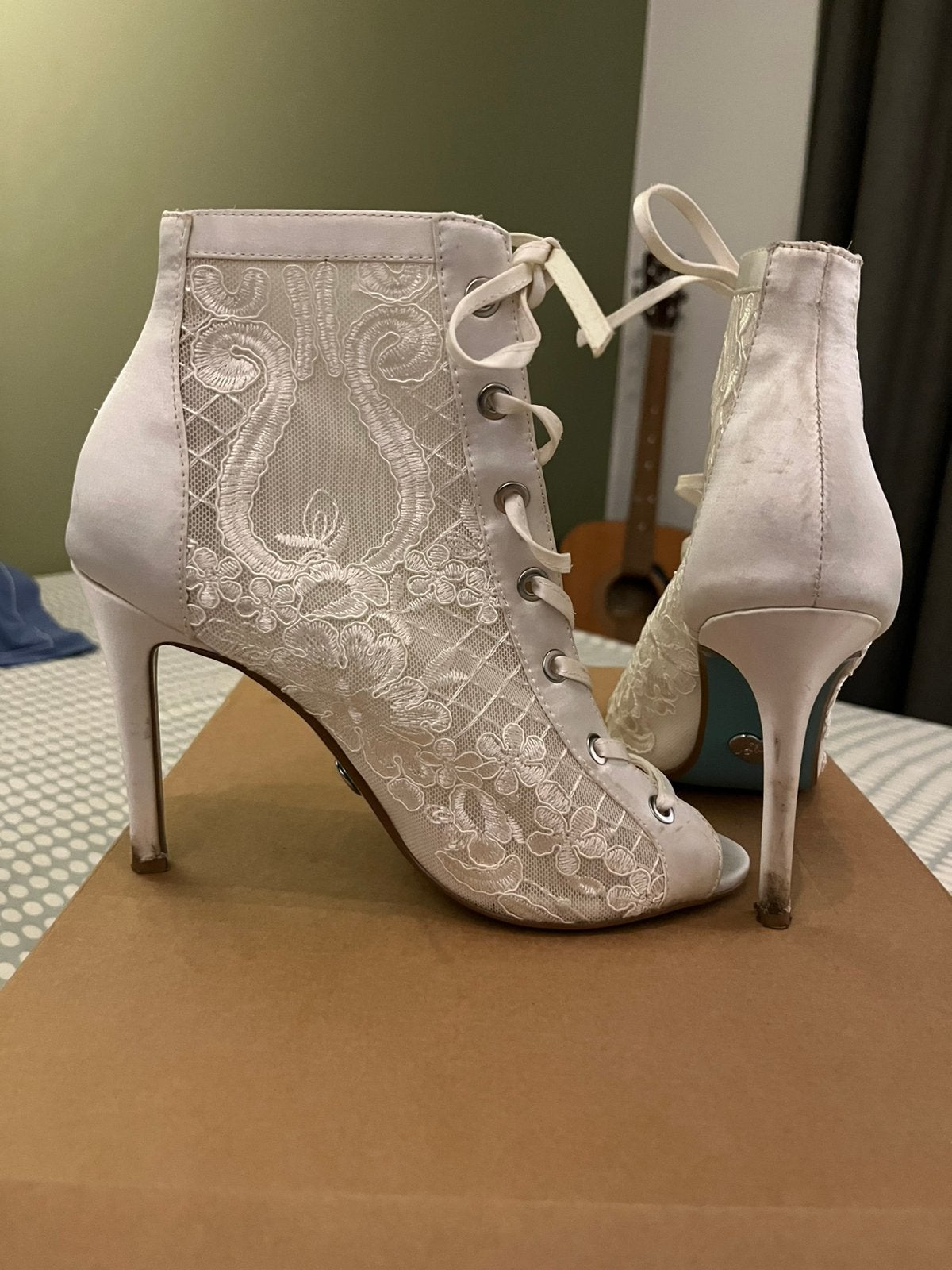 Trouwschoenen, Kleding | Dames, Wit, Ophalen of Verzenden, Schoenen met hoge hakken, Gedragen