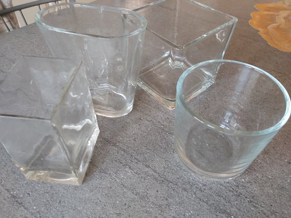 Vaas Glas Bloem Tafel Versiering Pot Feest Bokaal, Verzenden, Zo goed als nieuw, Glas