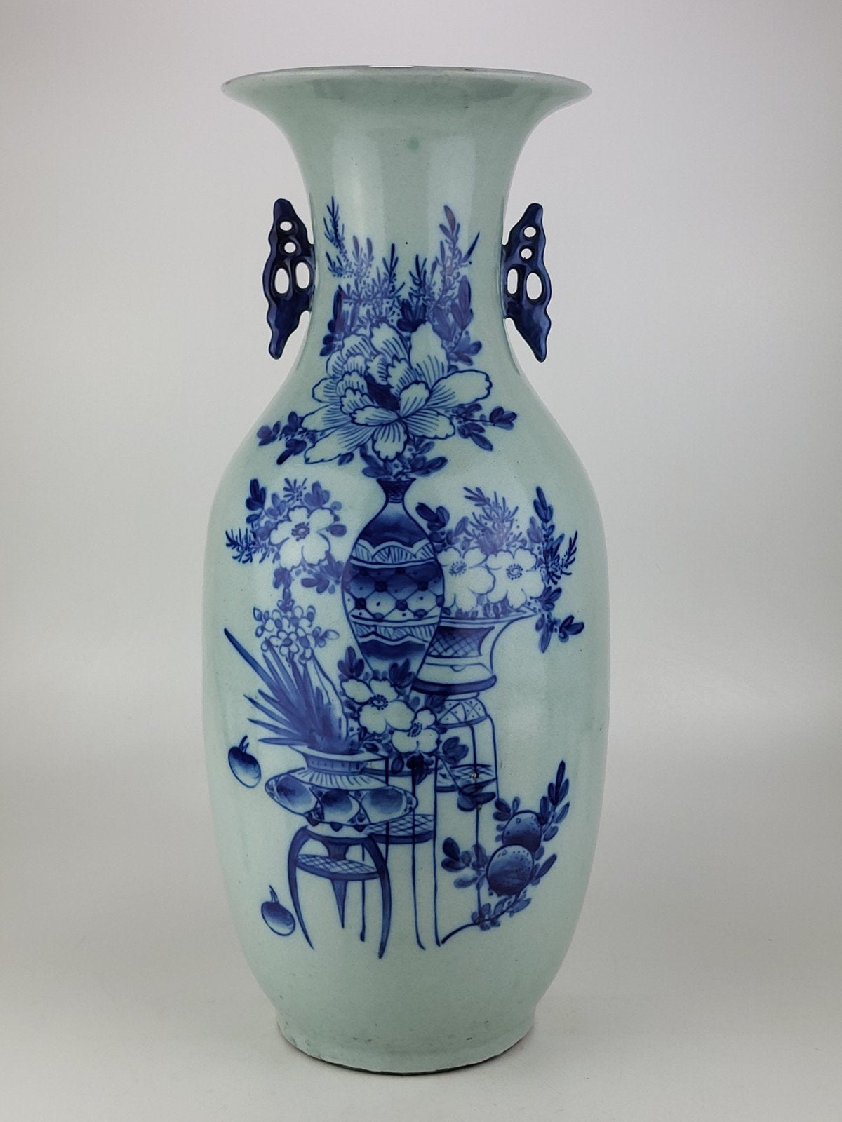 Grote Antieke Chinese gecraquleerde glazuur Celadon vaas, Ophalen of Verzenden, Vaas