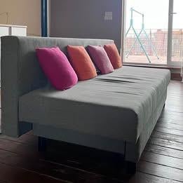 Canapé convertible IKEA gris, Trois personnes, Moins de 75 cm, Enlèvement, Utilisé