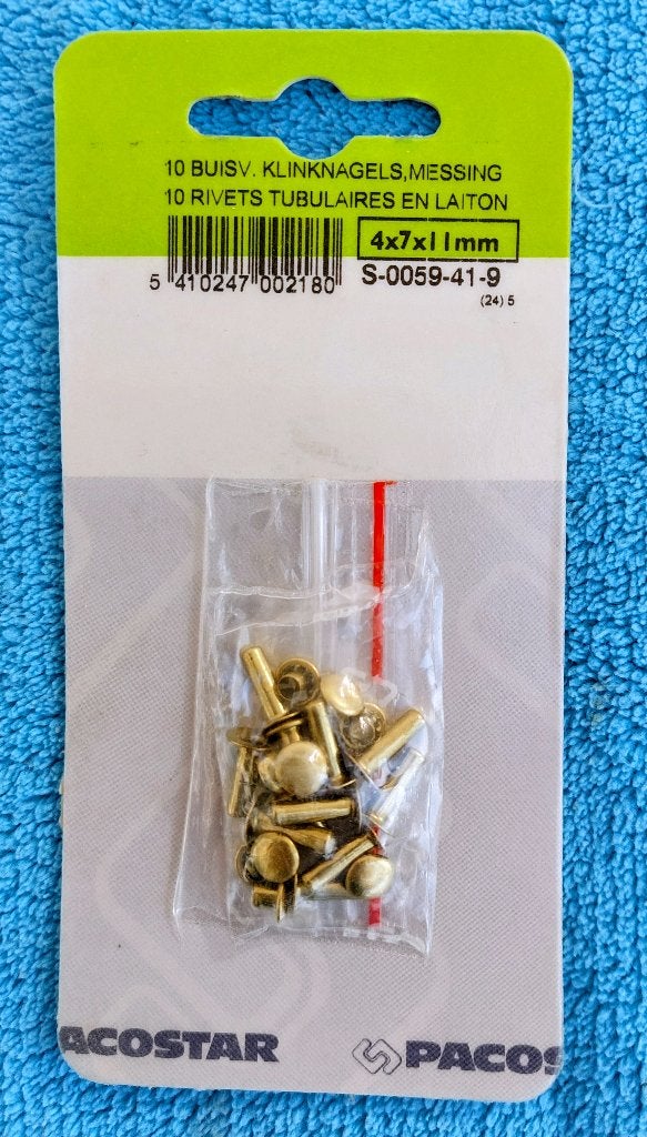 Klinknagels messing - diverse lengtes., Enlèvement ou Envoi, Neuf, Outillage ou Accessoires