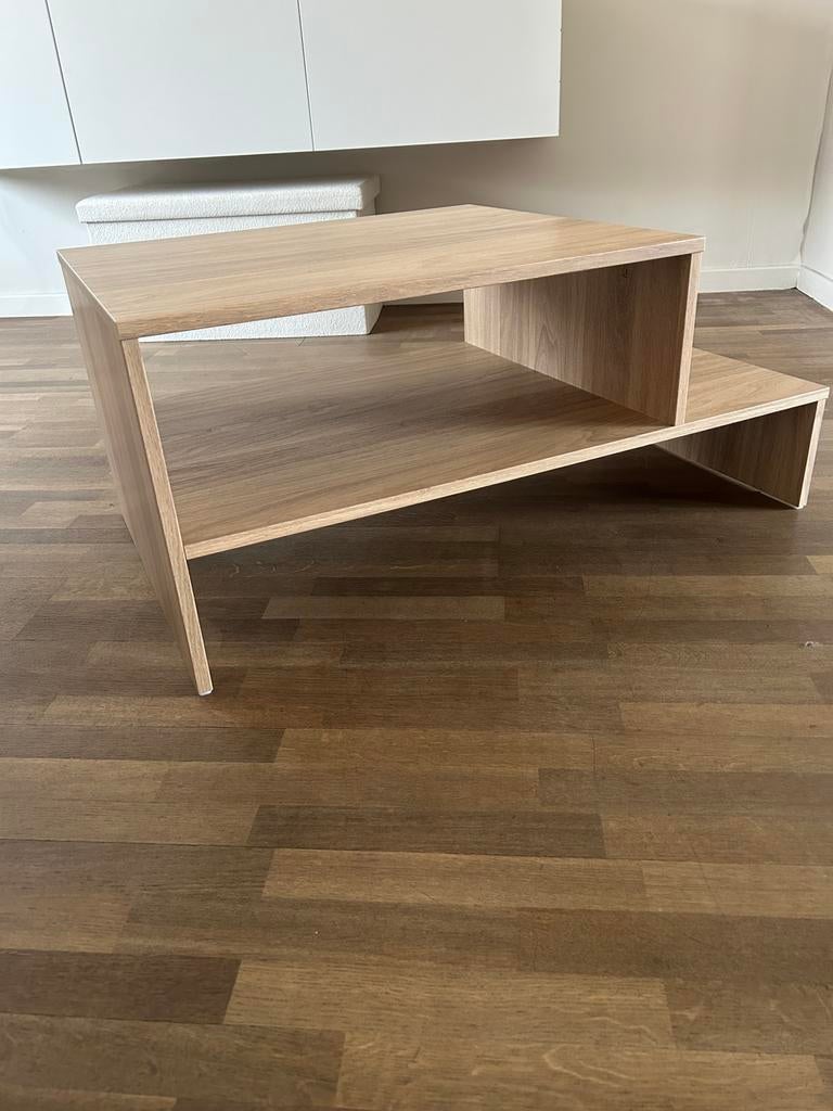 Salontafel eiken motief in zeer goede staat , als nieuw, Ophalen, Zo goed als nieuw