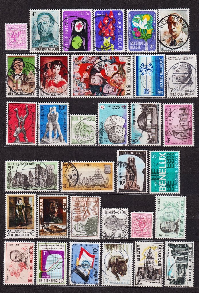 Belgique 1974 année complète oblitérés, Envoi, Affranchi, Oblitéré
