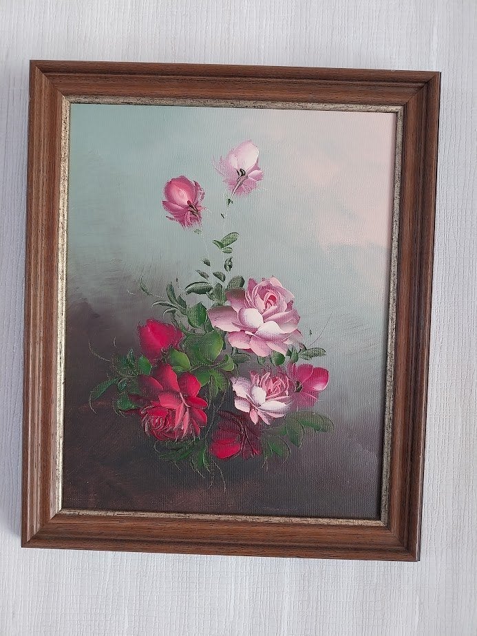 schilderij met rozen, Antiek en Kunst, Ophalen