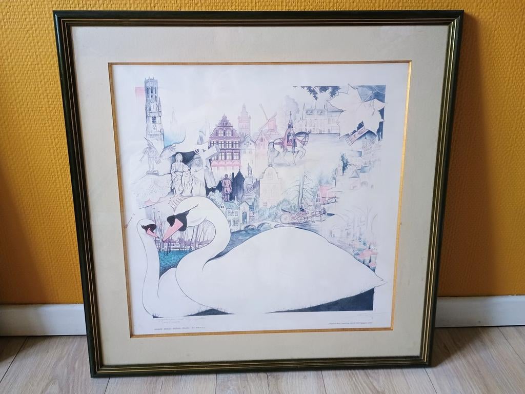Acryl schilderij BRUGGE (Luc Boy), Enlèvement