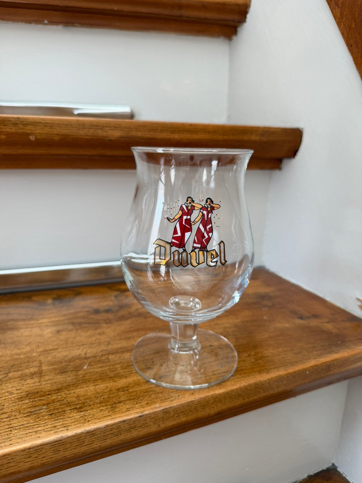 Verre à bière Duvel Dancing Dancing Dames 2004, Enlèvement ou Envoi, Comme neuf, Verre ou Verres, Duvel