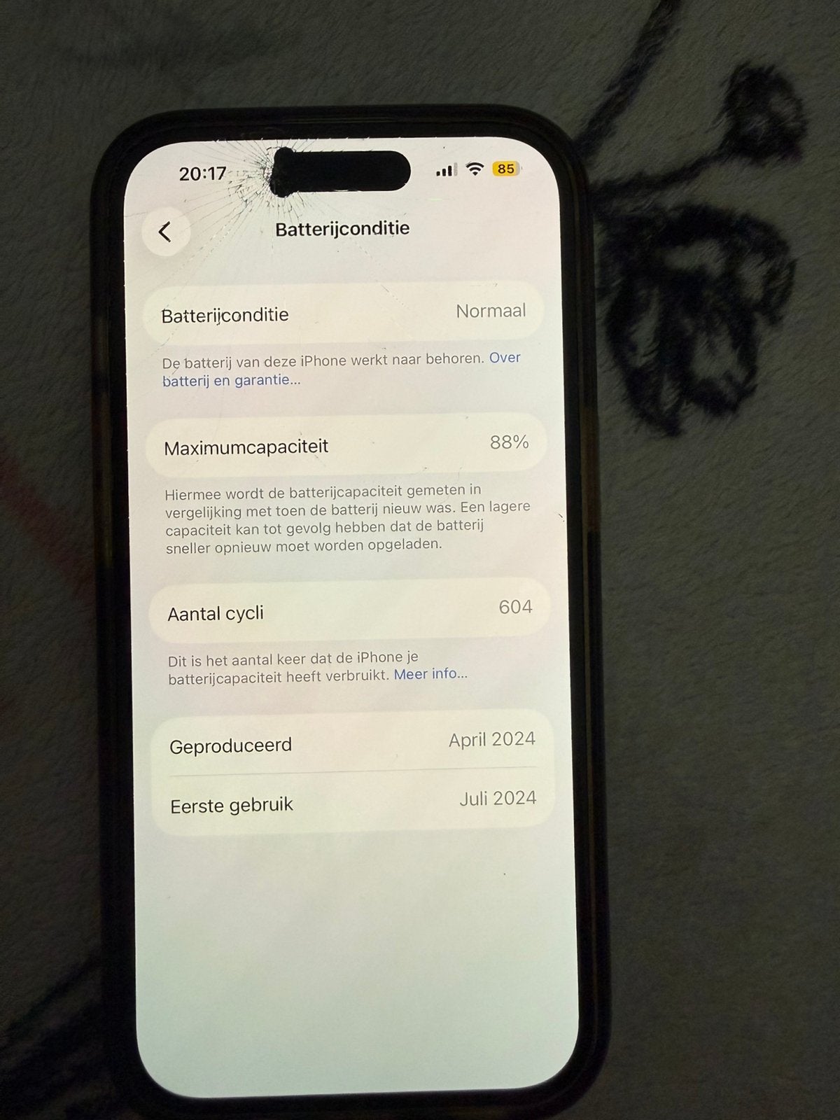 iPhone 15,128 GB, bescherm glas deze week afgehaald omdat, Ophalen, Zo goed als nieuw, 128 GB, IPhone 15