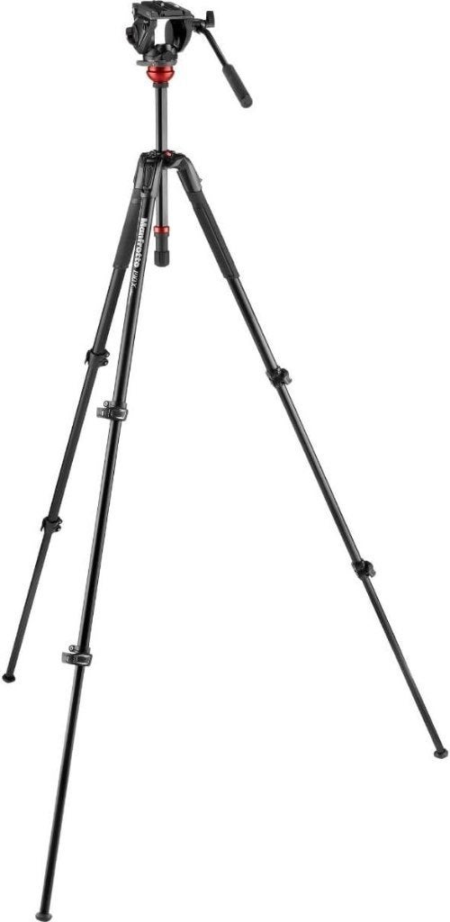 Manfrotto MVH500AH & 190X Alu Video Kit, Ophalen, Zo goed als nieuw, Snelkoppelingsplaat, Manfrotto