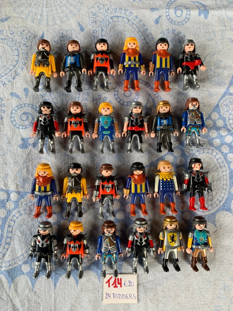 PLAYMOBIL: T14: LOT 24 RIDDERS, Kinderen en Baby's, Speelgoed | Playmobil, Losse onderdelen, Ophalen of Verzenden, Zo goed als nieuw