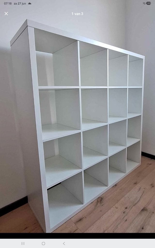 Kallax kast ikea 4x4 16 vakken  vandaag ophelen, Ophalen, Zo goed als nieuw