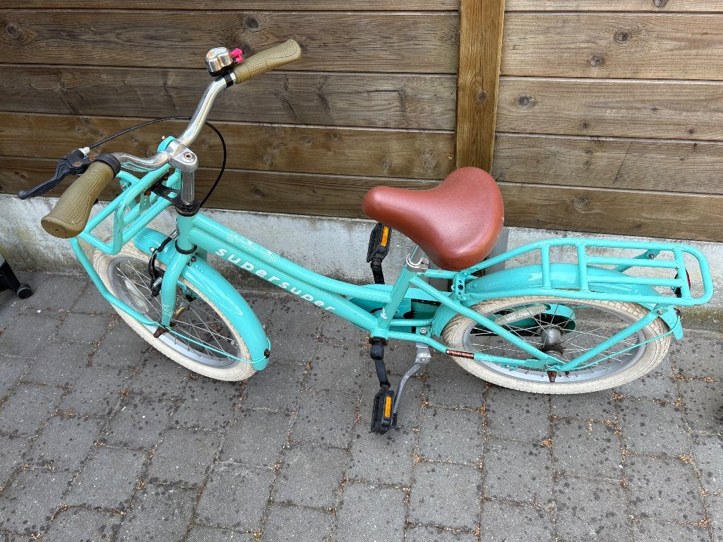 Kinderfiets supersuper 18 inch, Ophalen, Velgrem, Super super, 16 tot 20 inch