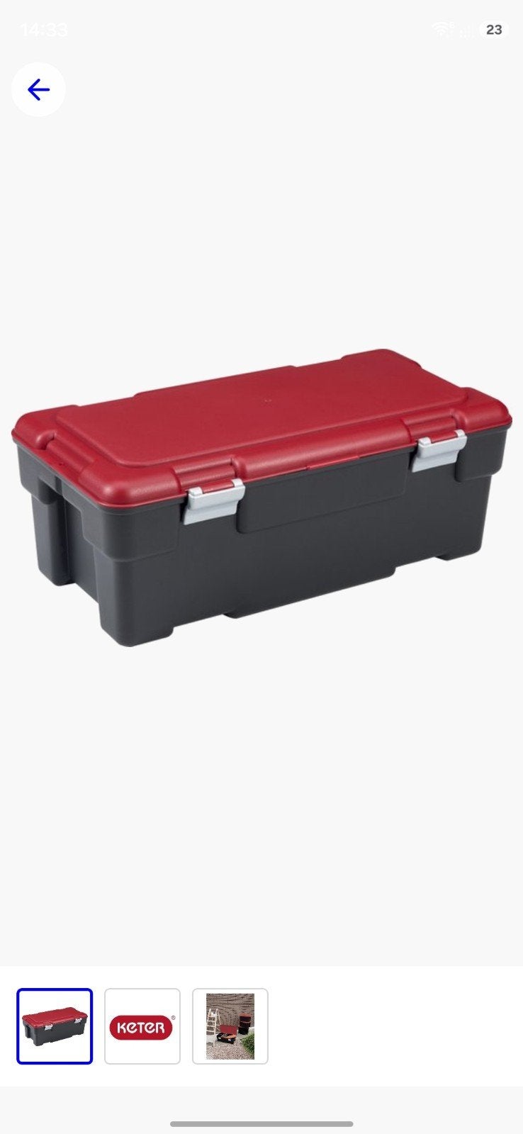 Keter Voyager 65 litres 2 pièces, Enlèvement