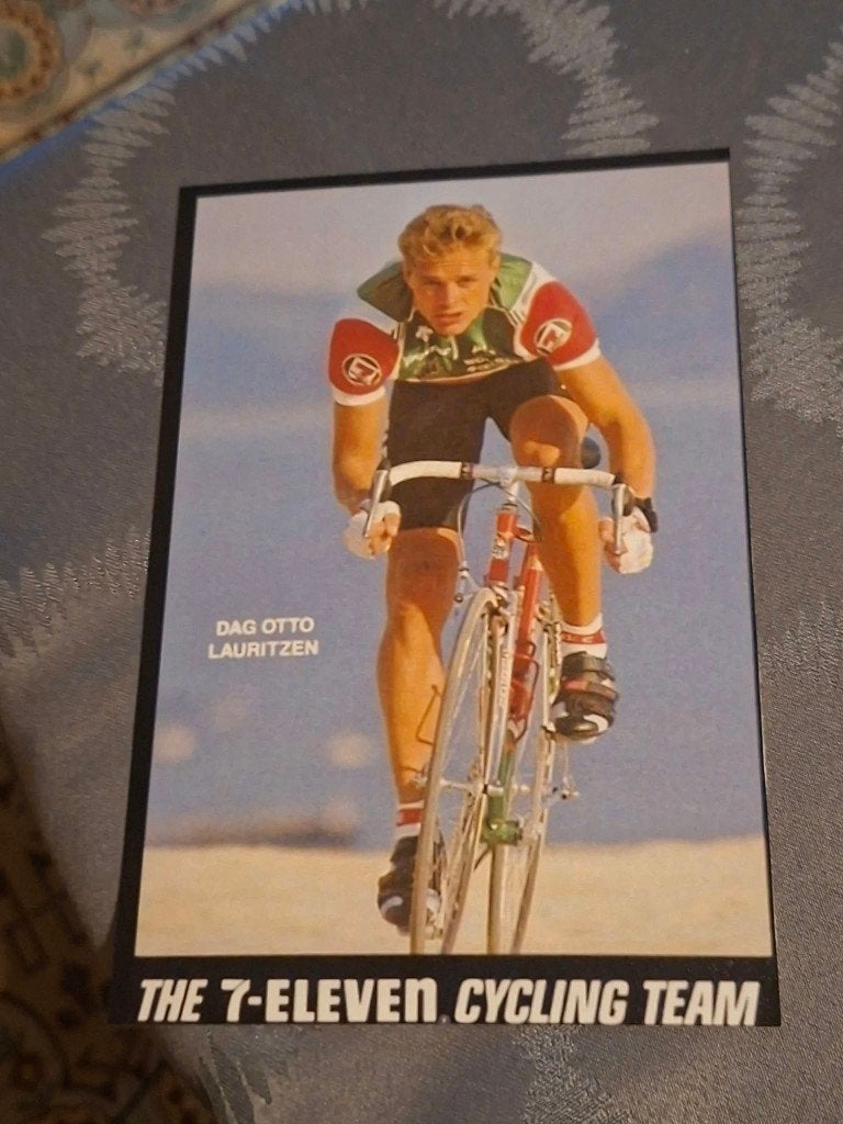 Foto (Repro) Dag Otto Lauritzen / 7-Eleven Cycling Team, Ophalen of Verzenden, Poster, Plaatje of Sticker