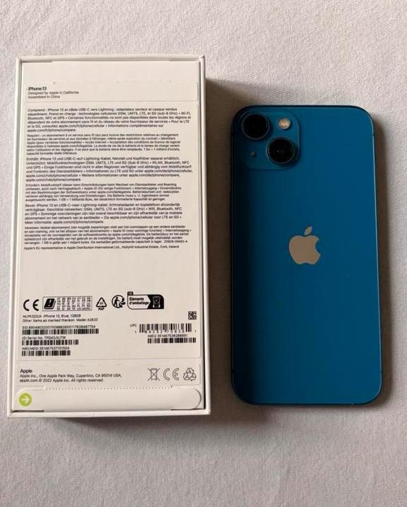Iphone 13 blauw 128 GB, Blauw, IPhone 13, Ophalen of Verzenden, Met simlock