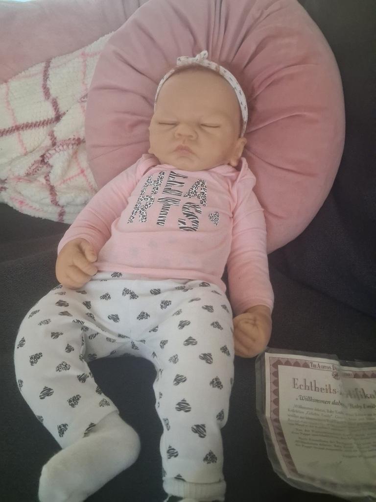 Reborn baby Emily, Enlèvement, Comme neuf, Poupée, Réaliste ou Reborn