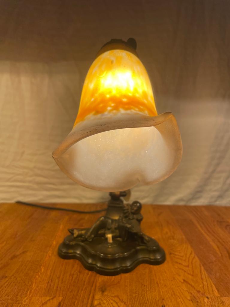 lampe Muller - art nouveau, Enlèvement ou Envoi, Utilisé, Verre, Art deco