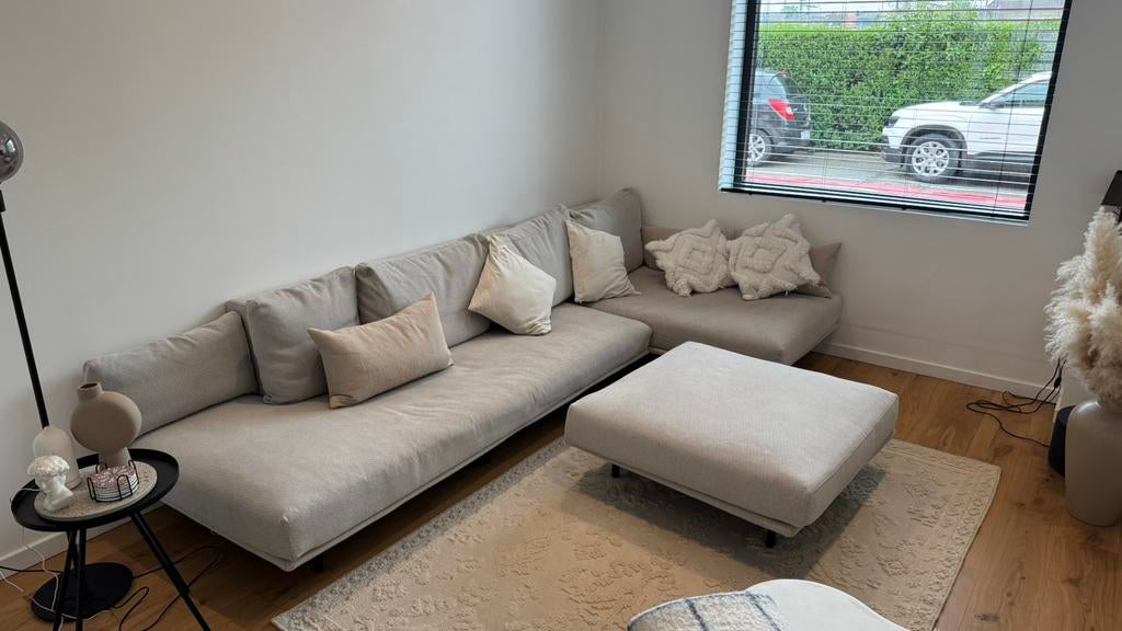 Siège avec chaise longue et pouf, Enlèvement, Utilisé, Tissus