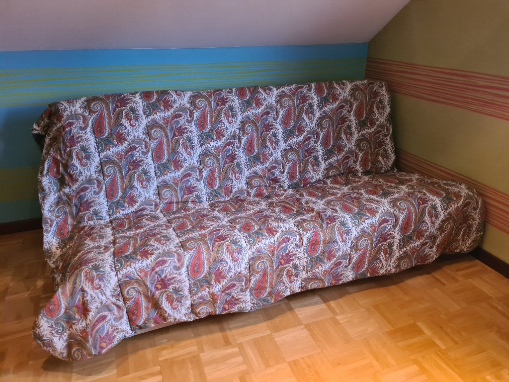 zetelbed+bedsprei, Ophalen, Gebruikt, Tweepersoons
