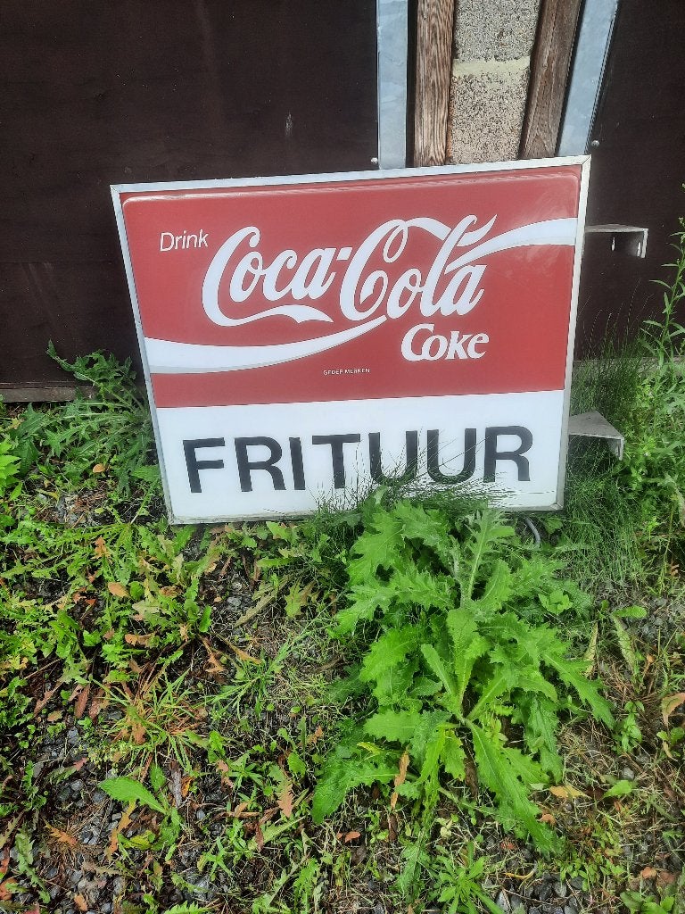 Coca cola verlichting 80cm x 70 cm, Enlèvement ou Envoi, Utilisé, Panneau publicitaire