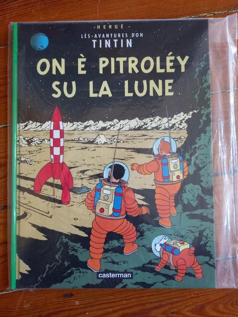 BD Tintin rare en patois gaumais on è pitroléy su la lune, Neuf, Enlèvement ou Envoi, Une BD, Hergé