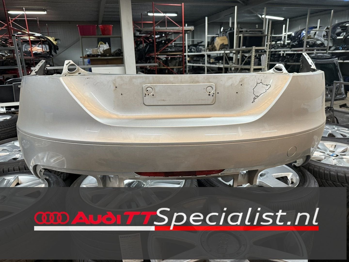 Gebruikte achterbumper zilvergrijs LY7W Audi TT MK2 8J, Ophalen, Gebruikt, -, Audi