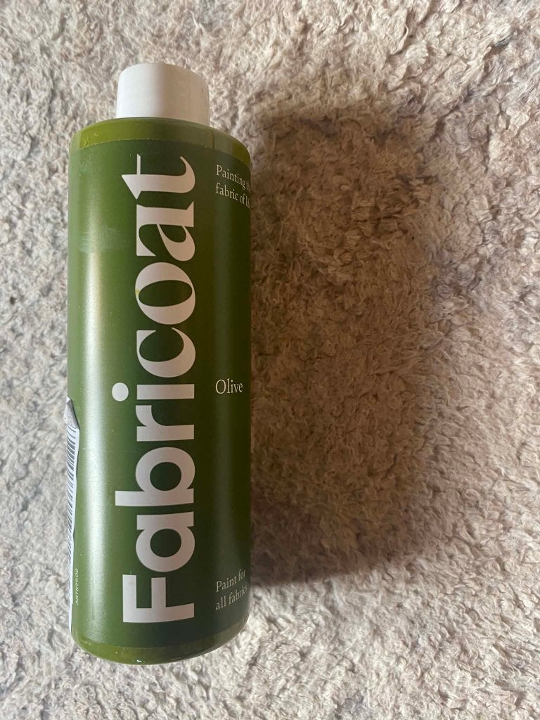 Peinture textile Fabricoat couleur olive, Antiquités & Art, Enlèvement ou Envoi